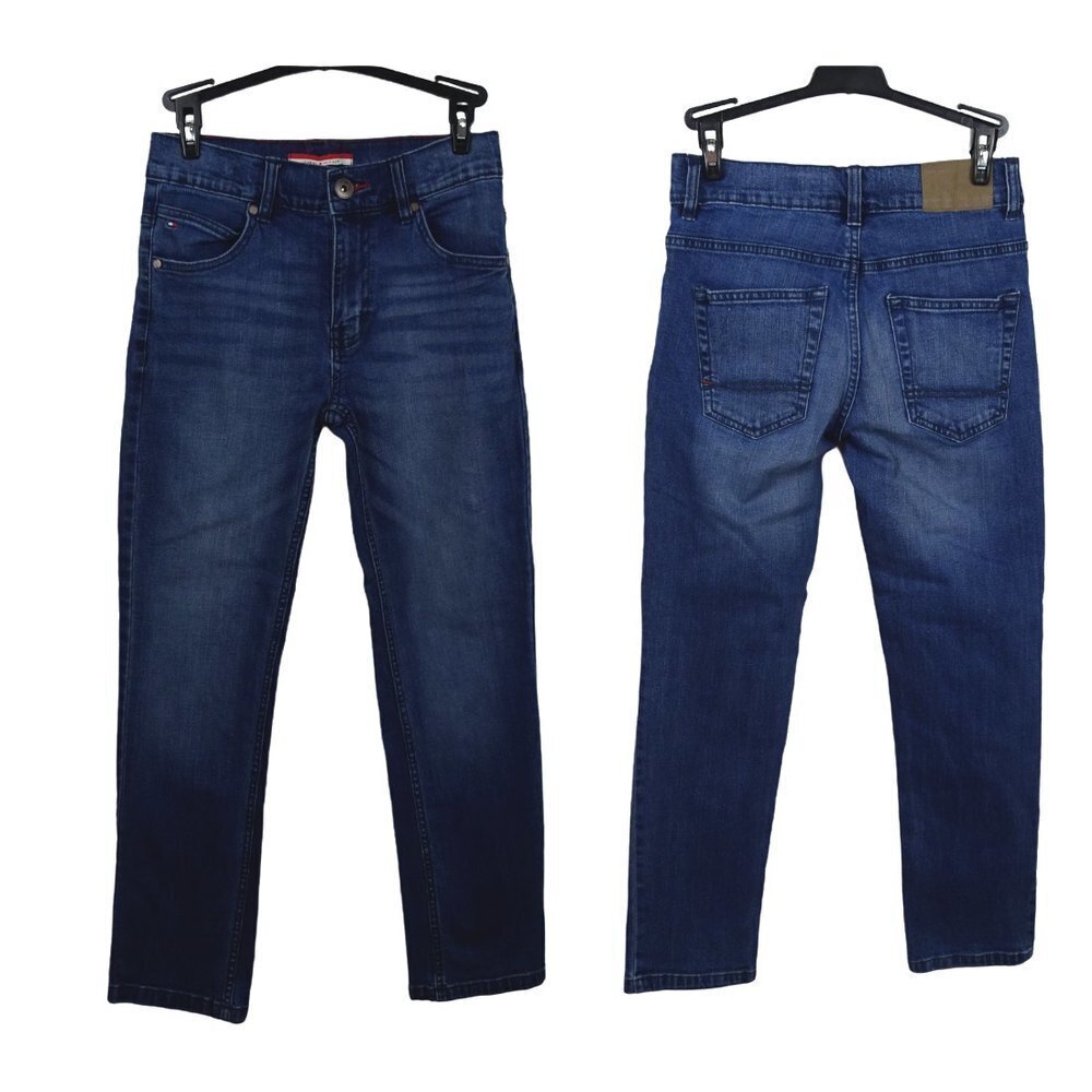 💰3/$25 TOMMY HILFIGER Girl's Rebel Skinny Jeans Denim Adjustable Waist 12